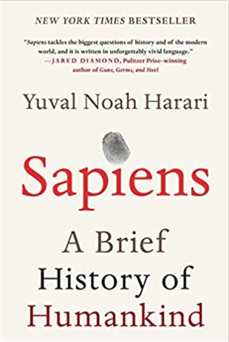 sapiens book cover, a brief history of mankind
